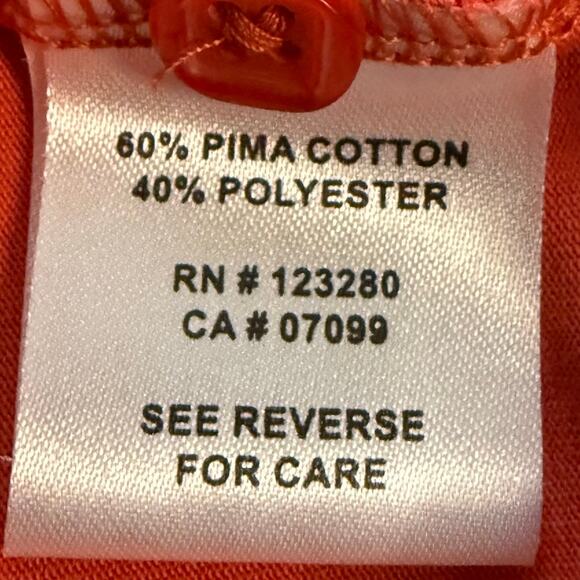 Travis Mathew Men’s XL Burnt Orange Golf Polo Gently Used - Picture 5 of 9